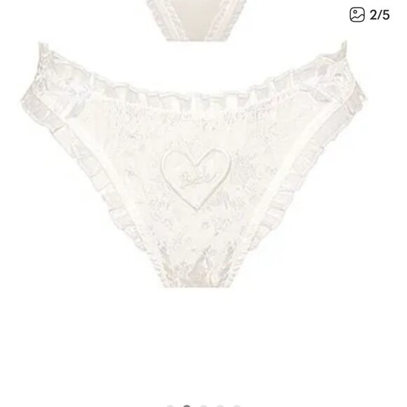 new FOR LOVE AND LEMONS bride wedding scrunch back panty m - Picture 2 of 2